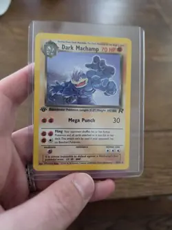 Pokemon TCG Team Rocket 1st Edition Dark Machamp Holo Rare 10/82 2000 ENG - Image 2