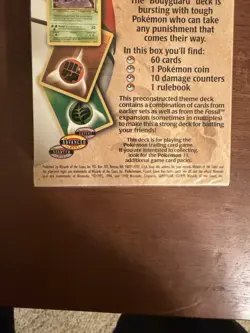 1999 Pokemon Tcg Fossil Bodyguard Them Deck Factory Sealed - Image 3