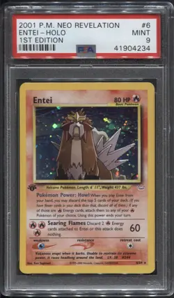 PSA 9 1st Edition Neo Revelation Entei 6/64 Holo Rare Pokemon TCG - Image 1