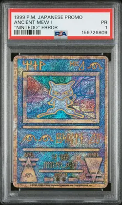 1998-99 POKEMON JAPANESE POKEMON JAPANESE PROMO ANCIENT MEW I PSA 1 - Image 1