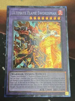 Yugioh! Ultimate Flame Swordsman (CR) MZMI-EN004 1st Edition Collector's Rare NM - Image 1