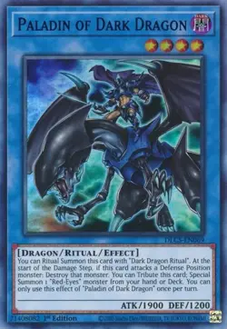 Yugioh Paladin of Dark Dragon DLCS-EN069 1st Edition (BLUE) M/NM - Image 1
