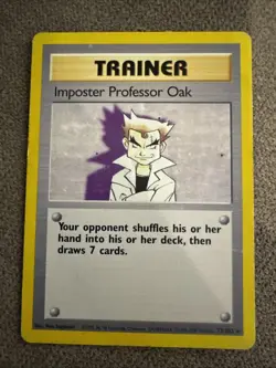 Pokemon Card - Imposter Professor Oak Base Set 73/102 Rare 4th Print 1999-2000 - Image 1