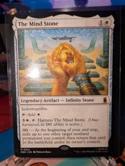 The Mind Stone 0021 Infinity Stone Mythic Non-Foil Magic Card MTG Marvel Avenger - Image 1