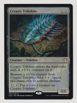 Cryptic Trilobite Misprint Square Corners Commander 2020 mtg error - Image 1