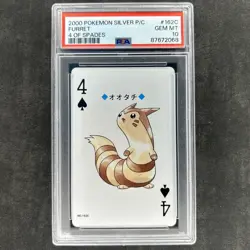 2000 Pokemon Silver Poker Playing Cards 4 Of Spades Furret Psa 10 #162c - Image 1