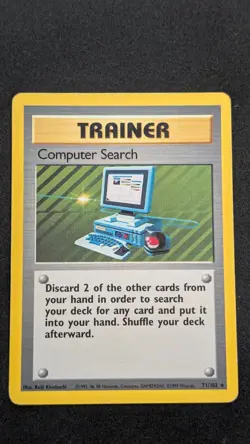 Computer Search 71/102 Rare Base Set Unlimited Pokemon Moderately Played - Image 2