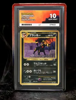Ace 10 Umbreon No.197 Neo Premium File 2 Promo Japanese Pokemon With Ele Guard - Image 1