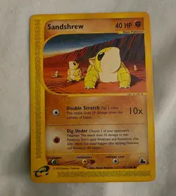 Pokemon TCG Sandshrew 92/144 Skyridge Common Regular English 40 HP - Image 1