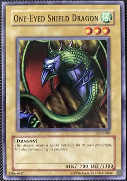 One-Eyed Shield Dragon LOB-087 The Legend of Blue Eyes White Dragon Unlimited Ed - Image 1