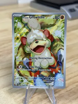 Pokemon Hisuian Growlithe 181/167 Illustration Rare - Twilight Masquerade - NM - Image 1