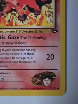 Pokemon TCG Brock's Vulpix Gym Challenge Card 37/132 1st Edition LP Vintage WOTC - Image 2