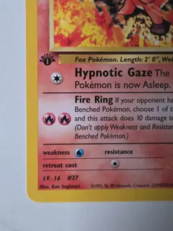 Pokemon TCG Brock's Vulpix Gym Challenge Card 37/132 1st Edition LP Vintage WOTC - Image 3