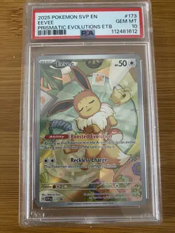 2025 POKEMON SVP EN-SV BLACK STAR PROMO #173 EEVEE PSA 10 - Image 1