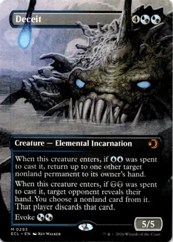 MTG Deceit (Borderless) NON FOIL NM M 293 Lorwyn Eclipsed - Image 1