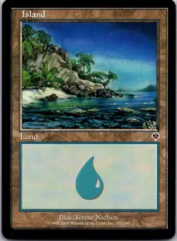 Island (337) 337 Land Invasion Magic: The Gathering Lightly Played - Image 1