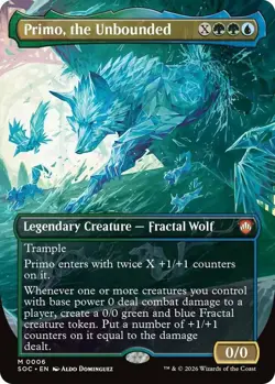 MTG Primo, the Unbounded - Foil - Borderless, NM-Mint, English Commander: Secret - Image 1