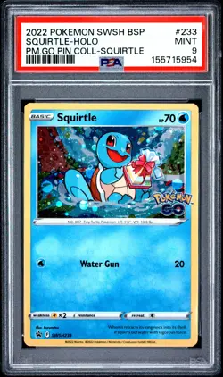 Squirtle Holo 233/078 Pokemon Go Pin Collection-Squirtle Pokemon PSA 9 - Image 1