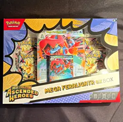 Pokemon TCG Mega Evolution Ascended Heroes Mega Feraligatr ex Box 30 Cards - Image 1