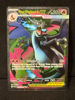 MEGA CHARIZARD X ex #109/094: NM: Pokemon Phantasmal Flames Full Art Card - Image 1