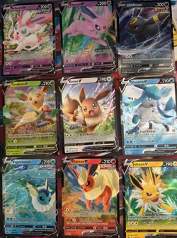 Eevee Evolutions V Promo Complete SWSH 9 Card Set Eeveelutions Pokemon TCG NM - Image 1
