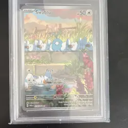Pokemon Swablu 213/182 SV04 Paradox Rift Illustration Rare Holo PSA 9 EN 2023 - Image 4