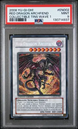 Yu-gi-oh Red Dragon Archfiend CT05-EN002 PSA9 Secret Mint - Image 1