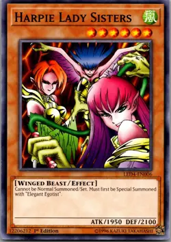 Harpie Lady Sisters LED4-EN006 Legendary Duelists: Yu-Gi-Oh 1st Edition LP - Image 1