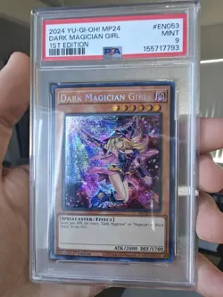 Yu-Gi-Oh Dark Magician Girl MP24-EN053 Secret Rare 1st Edition PSA 9 - Image 1