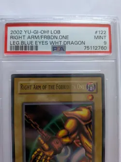 Right Arm of the Forbidden One PSA 9 LOB-122 Yu-Gi-Oh! TCG 2002 Unlimited Holo - Image 2