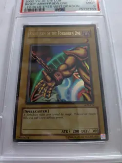 Right Arm of the Forbidden One PSA 9 LOB-122 Yu-Gi-Oh! TCG 2002 Unlimited Holo - Image 3