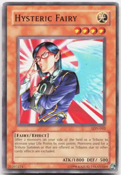 Hysteric Fairy LON-042 Common Labyrinth of Nightmare Yu-Gi-Oh Unlimited NM - Image 1