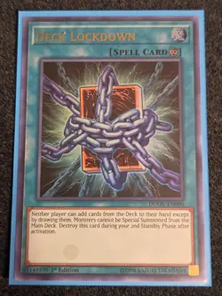 Yugioh Deck Lockdown DUOV-EN090 Ultra Rare 1st Edition NM - Image 1