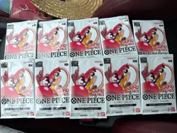 One Piece x Round1 Promo USA 10 Random Packs Sealed IN HAND! SHIPS SAME DAY! - Image 1