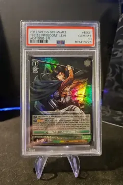 2017 Weiss Schwarz Attack on Titan Vol.2 "To Seize Freedom" Levi SR GEM PSA 10 - Image 1