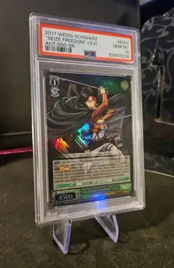 2017 Weiss Schwarz Attack on Titan Vol.2 "To Seize Freedom" Levi SR GEM PSA 10 - Image 2