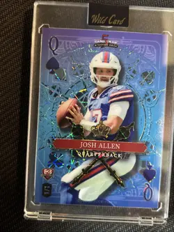 2025 Wild Card Stacked Josh Allen Jalen Hurts 1/1 Queen Of Spades Blue - Image 1