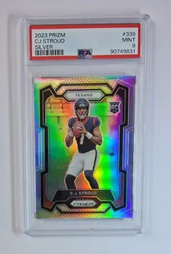 CJ Stroud 2023 Prizm Silver Rookie Card RC PSA 9 Houston Texans - Image 1