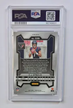 CJ Stroud 2023 Prizm Silver Rookie Card RC PSA 9 Houston Texans - Image 2