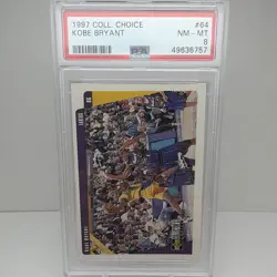 Upper Deck Collector's Choice Kobe Bryant #64 Lakers 1997 PSA 8 Graded Card - Image 1