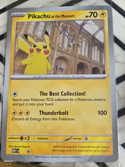 Pikachu At The Museum - Sealed Jumbo Promo Pokemon Card - Image 1