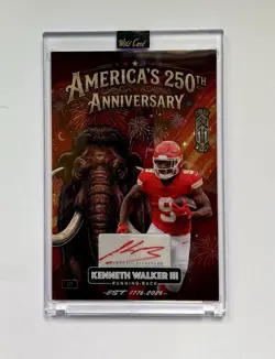 2026 Wild Card Kenneth Walker III AUTO Color Match True 1/1 #DMM2C04-KWA - Image 1