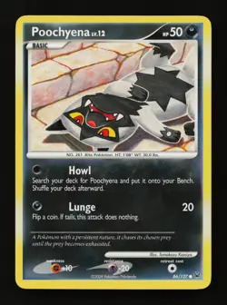 Poochyena 86/127 Tomokazu Komiya Common Platinum Pokemon Cards - Image 1