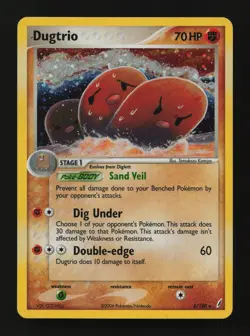 Dugtrio 5/100 Holo Rare Tomokazu Komiya Crystal Guardians Pokemon Cards - Image 1