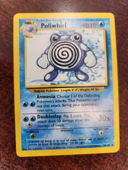 Poliwrath Base Set Pokemon Card WOTC NM - Image 1