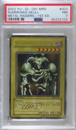 Summoned Skull (UR) 1st Ed. YuGiOh Metal Raiders PSA 7 2002 - Image 1