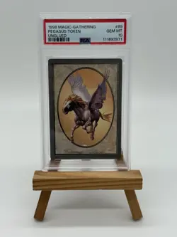 1998 Magic The Gathering MTG Pegasus Token Unglued #89 PSA 10 Pop 1 - Image 1