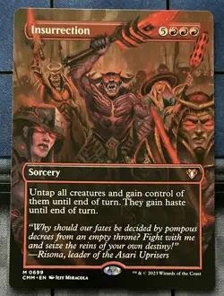 borderless INSURRECTION 0699 Commander Masters MTG Magic NM - Image 1