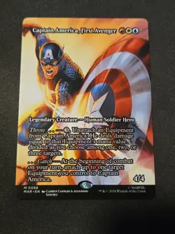 Captain America, First Avenger MTG Marvel Borderless NM/M 0088 Non Foil - Image 1