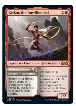 1x MTG Kellan, the Fae-Blooded - Wilds of Eldraine Mythic! NM Mint - Image 1